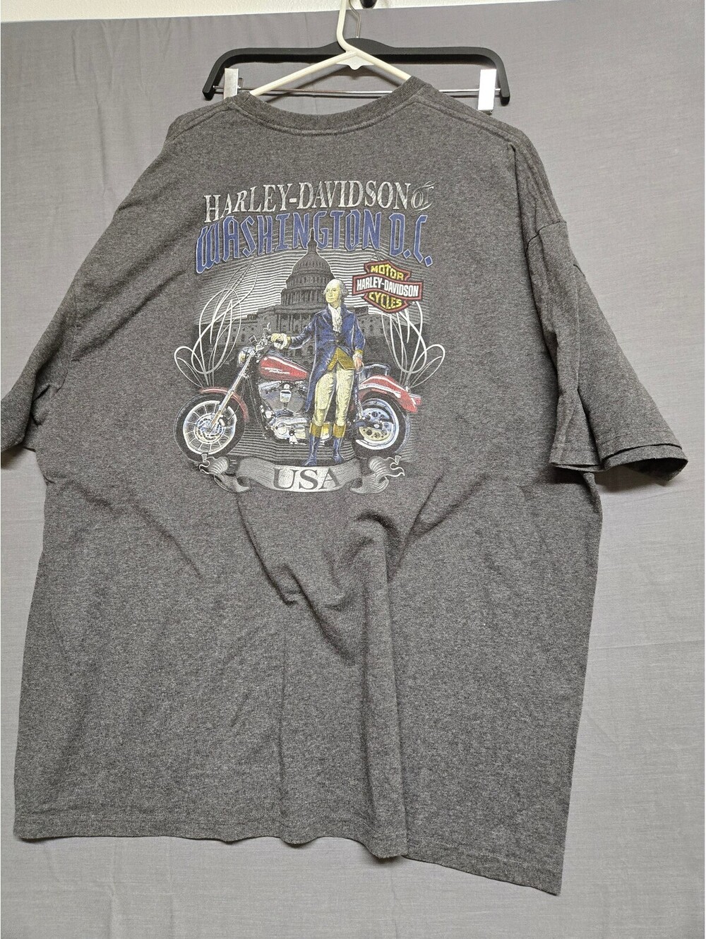 Harley Davidson National Harbor Washington DC Graphic T Shirt Gray XL - Picture 5 of 8